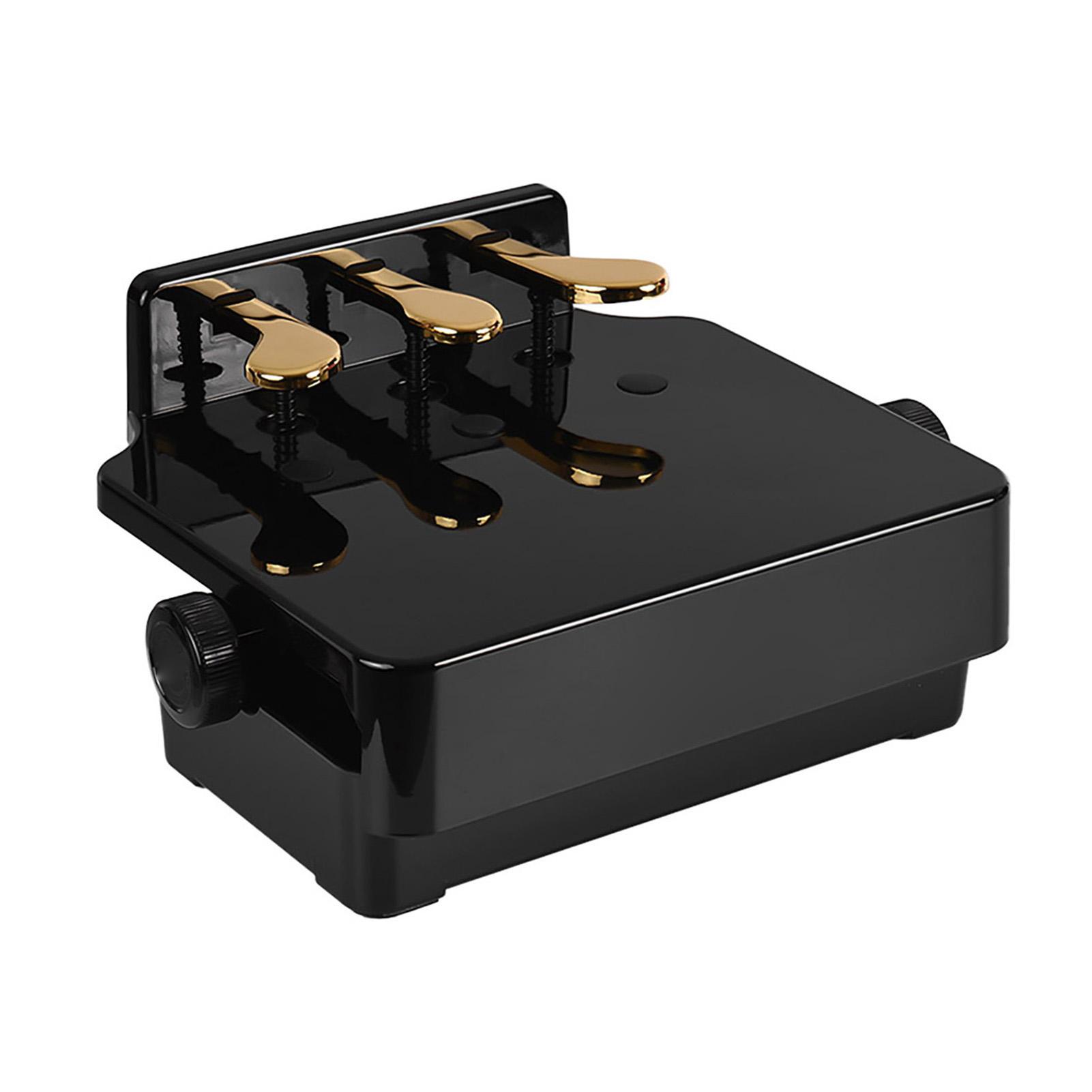 

Piano Pedal Extender Bench for Kids Adjustable Height with 3 Pedals Children Piano Teaching Aid Accessory чёрный