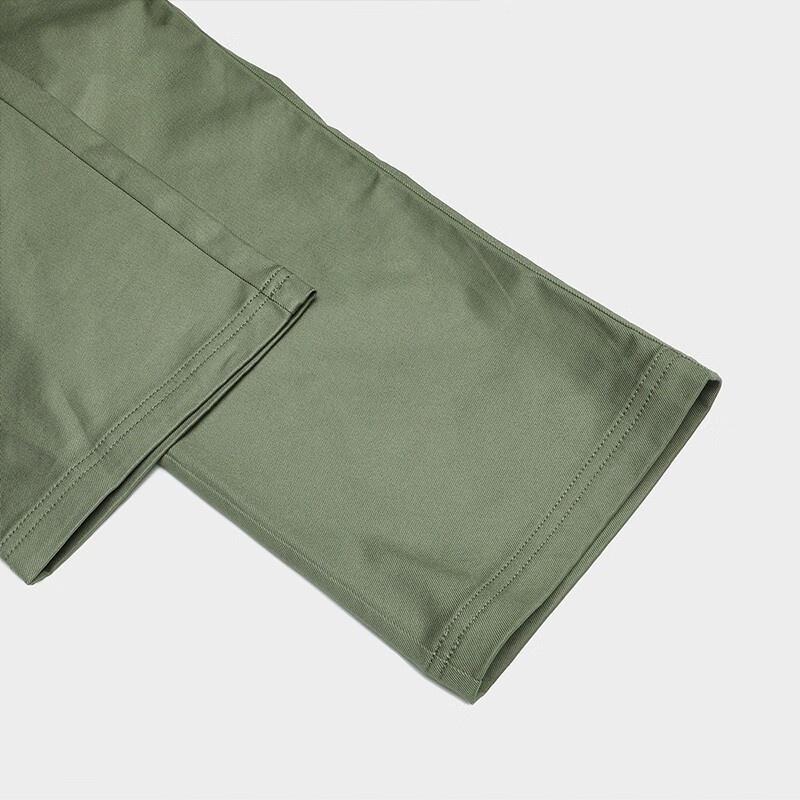 Fila Letter Mid-Rise Straight Casual Pants Men Bottoms Military-Green F11M339805F-KK