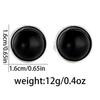 Simple round gemstone cufflinks for women, fashionable and unique, trendy, diamond-studded shirt cuffs, alloy.