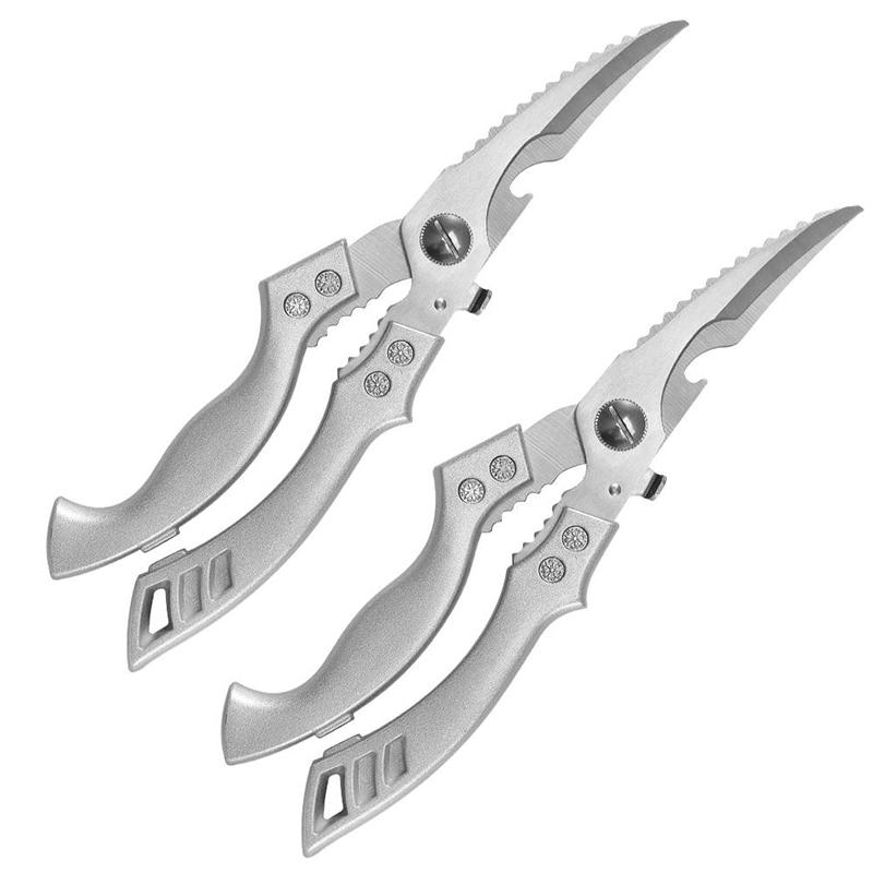 Wielofunkcyjne Nożyczki Kuchenne Nożyczki do Żywności Nożyczki Kuchenne ze Stali Nierdzewnej do Kości Kurczaka