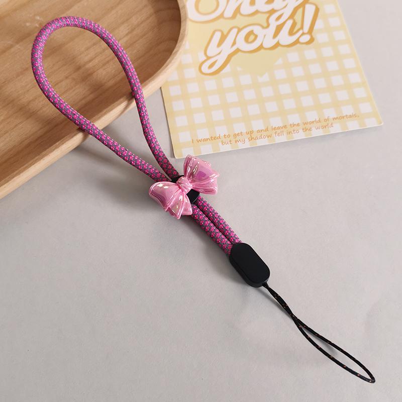 Mobile Phone Lanyard Bow Knot Fluorescent Dragon Pattern Cartoon Lanyard Short Wrist Strap with Strap Universal Anti Loss Strap