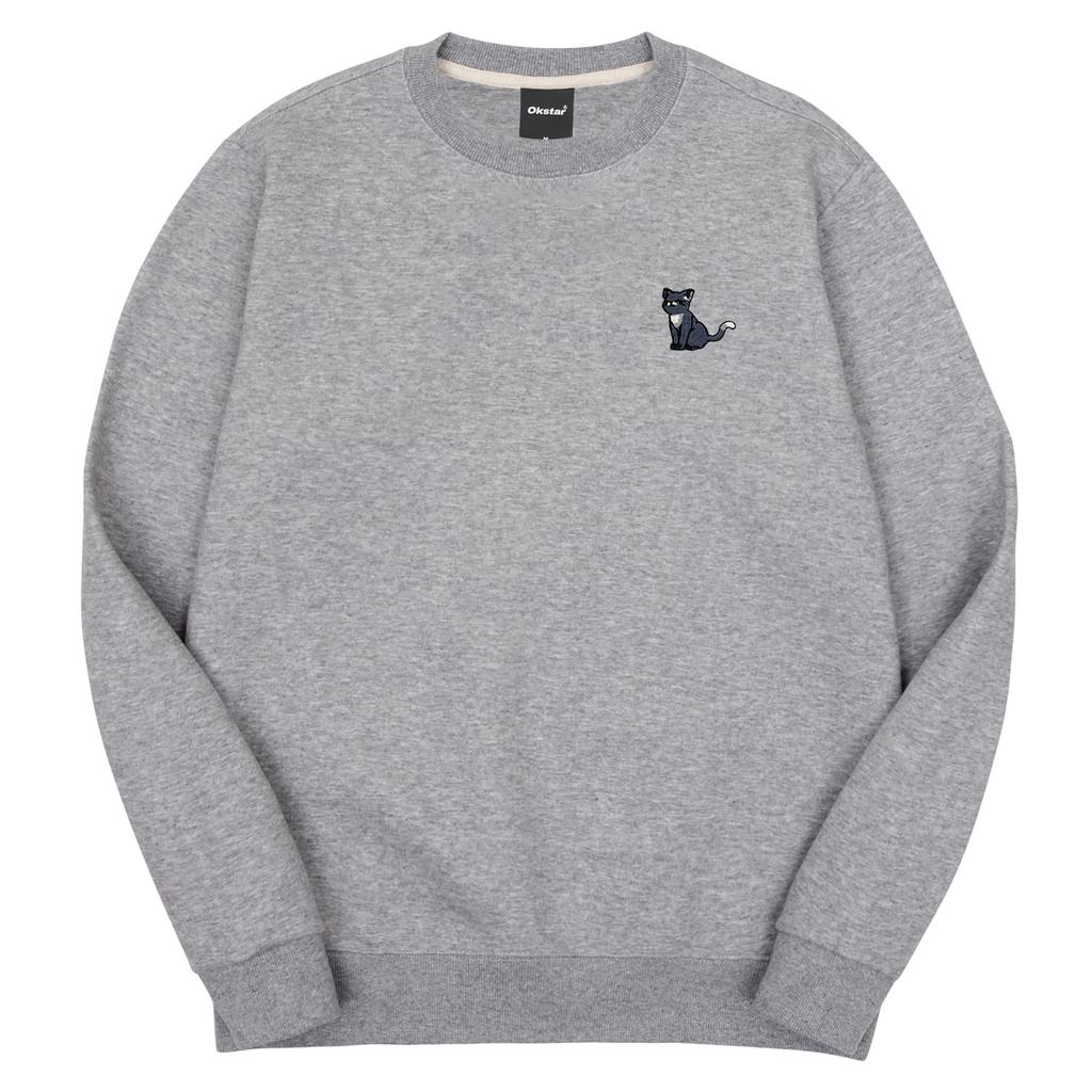 OKSTAR Happy Cat Embroidered Double-Sided Sweatshirt (Type C)