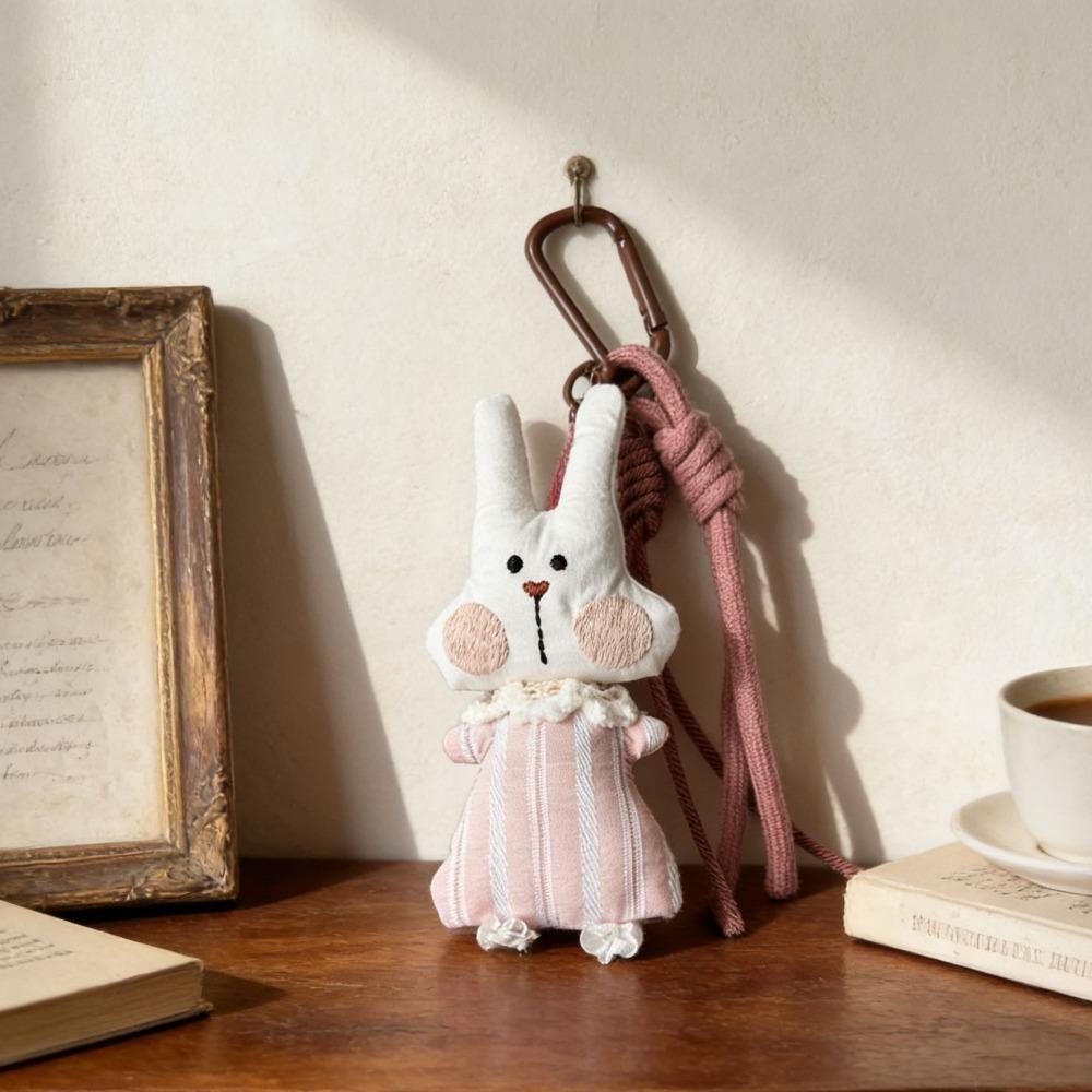 Cartoon Cartoon Doll Charm Braided Lanyard Forest- Vintage Bag Handmade Soft Texture Lanyard Charm Bag Decoration Bag Charm