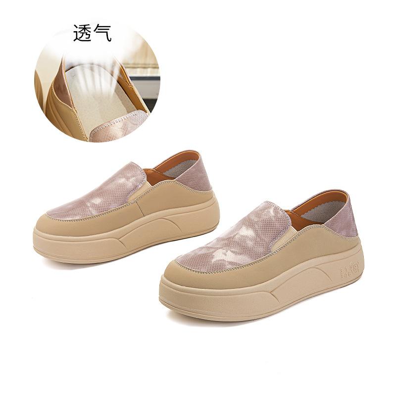 Small size 34 large size 41 two wearing little white shoes women's 2025 spring and summer new single shoes platform ethnic style retro loafers