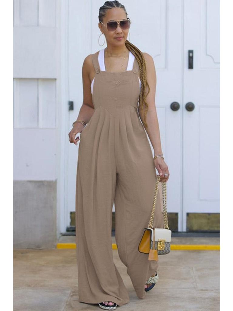 M3154 Damen-Overall in Unifarben - Beliebter europäischer und amerikanischer Stil 2024