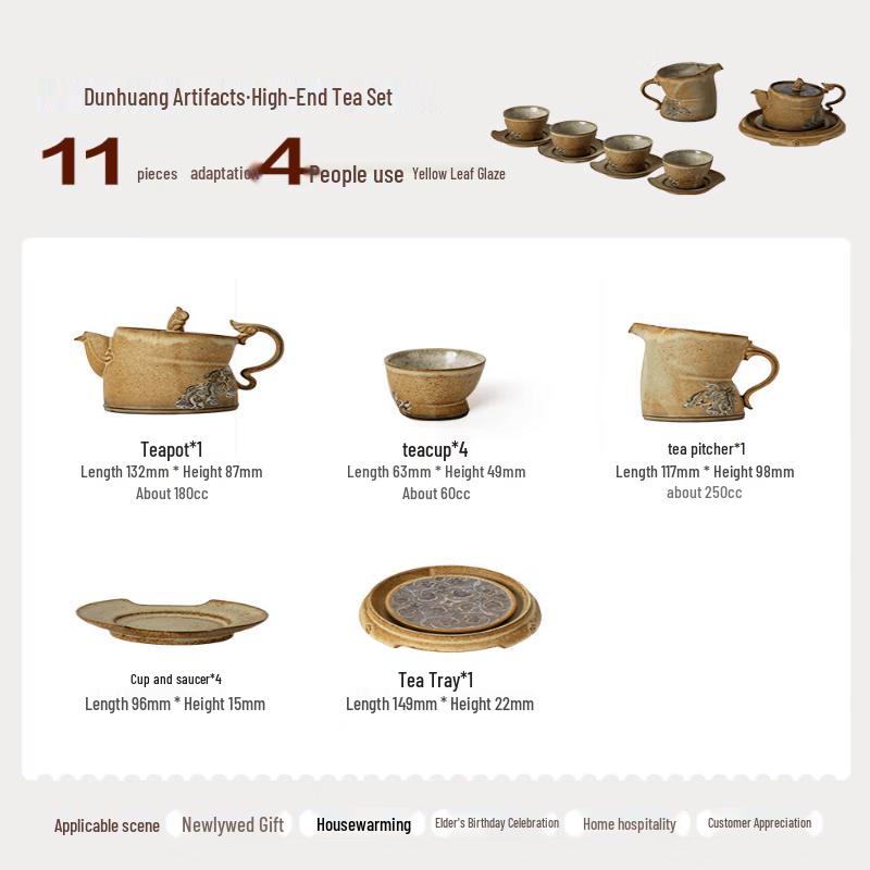 Edenus Dunhuang Co-branded Ceramic Kung Fu Tea Set