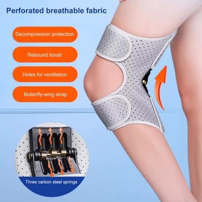 Knee Brace with Spring Support Adjustable Butterfly Wing Straps Breathable Knee Guard Non-slip Knee Protector for Joint Stability Pain Relief