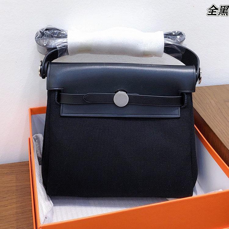 Women's Bag 2025 Vintage Bag Mini Canvas With Cowhide Versatile Contrasting Color Single Shoulder Crossbody Bag