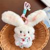 Cartoon Design Plush Rabbit Keychain Cute Long-eared Rabbit Pendant Stuffed Keyring  Couple Items