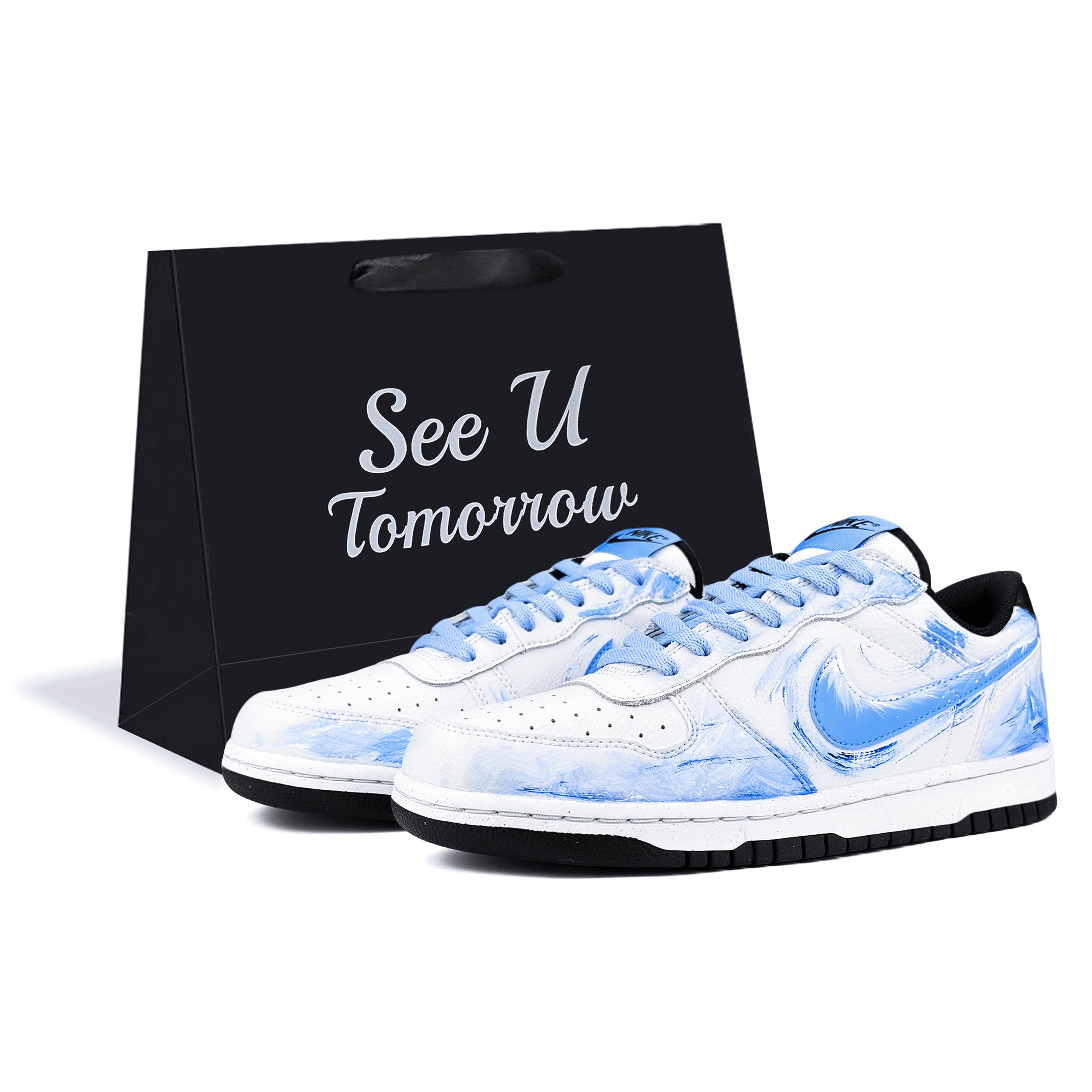 

Nike Big Slip Resistant Abrasion Resistant Low top Skateboard Shoes Men s Blue 355152-107(Team2141-SBOX) 44.5