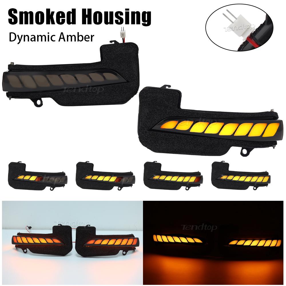 2PCS LED Dynamic Turn Signal Side Rearview Mirror Indicator Blinker Light for Toyota Fortuner Hilux Innova 2016+,Yellow