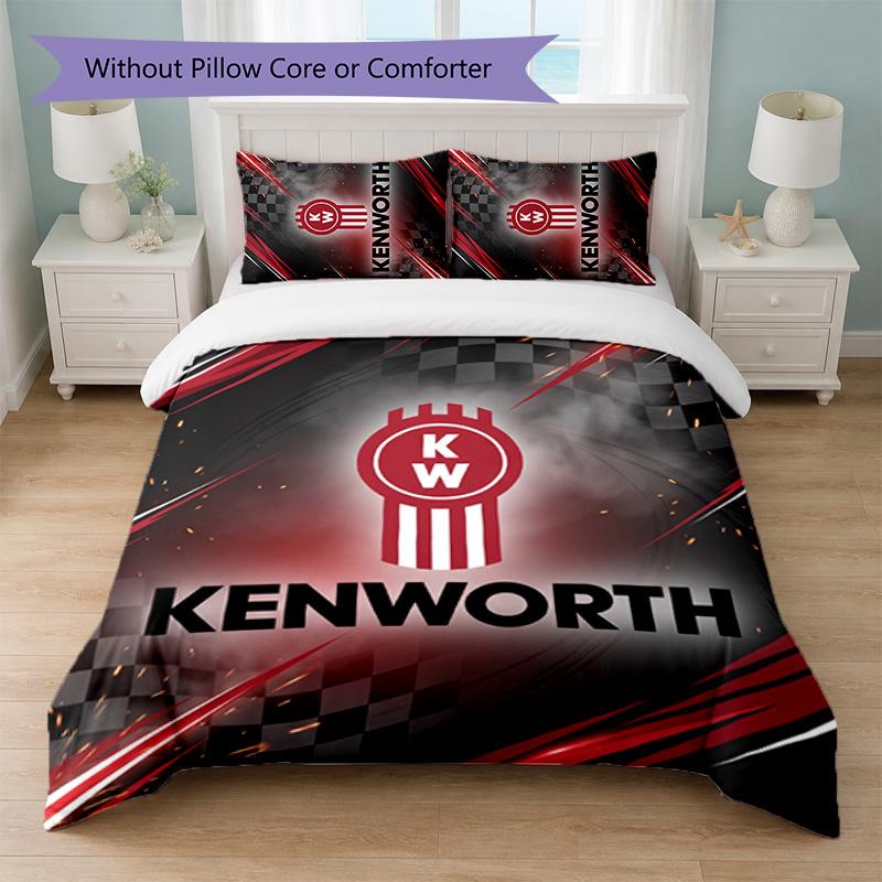 Kenworth Print 3-teiliges Bettwäsche-Set Bettbezug mit zwei Kissenbezügen Weiche Bettwäsche für Haushalt Schlafzimmer