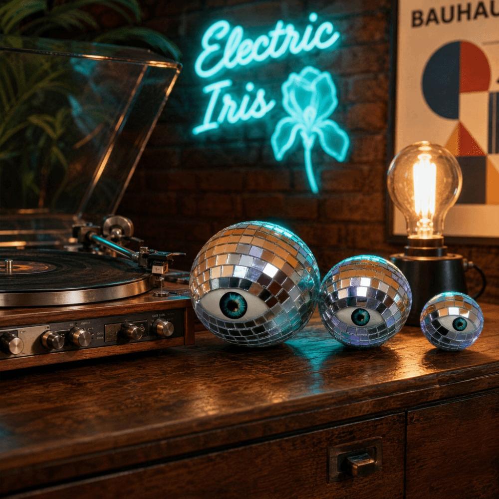 Reflective Ornament Disco Ball Glass Mirror Eyeball Decoration Halloween Disco Ball Table Decor