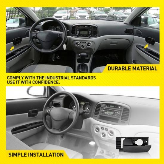 2X Front Ide Door Handle Driver Passenger For 2006-2010 2011 Hyundai Accent K