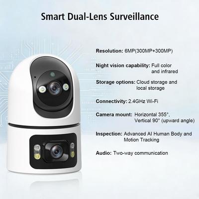 M15 4MP HD Night Vision Dual Screen Pan-Tilt Surveillance Camera