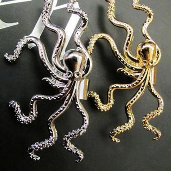 Women's Punk Rock Octopus Shape Ear Stud Cuff Clip Buckle Earring