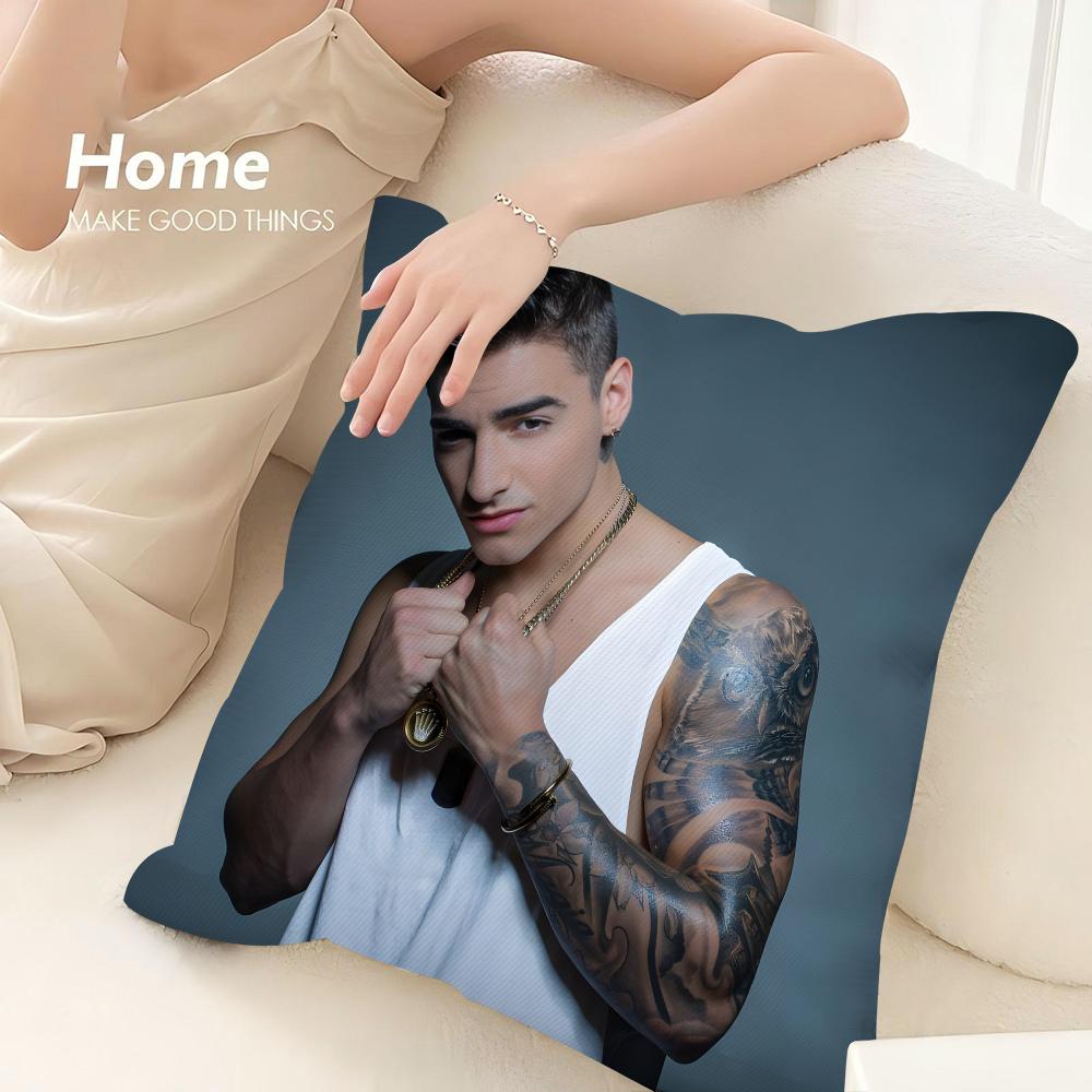S-Singer M-Maluma Pillow Case Sofa Decorative Home Double-Sided Print Plush Square Throw Pillow Covers Cushion Decor Cover