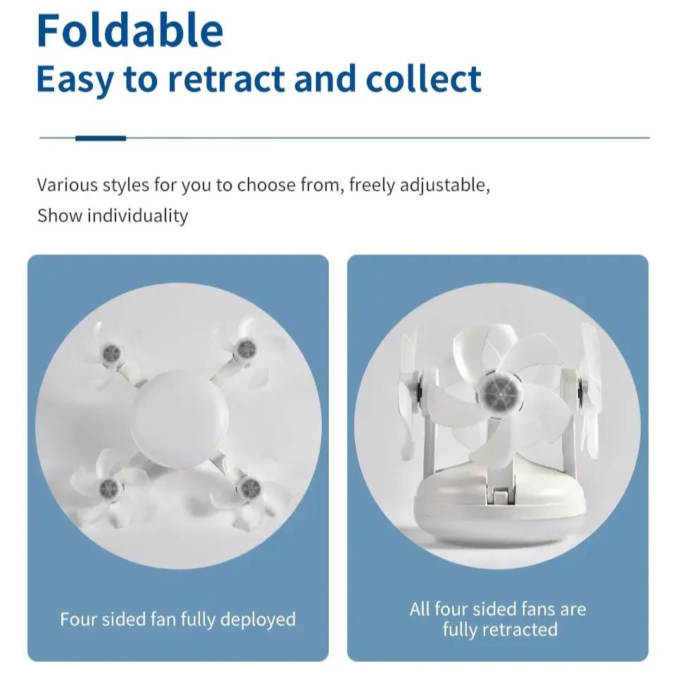 2-in-1 60W Fan Light E27 Drone Design Ceiling Fan Light with Remote Control AC85-265V Fan Lighting Bulb for Home Restaurant