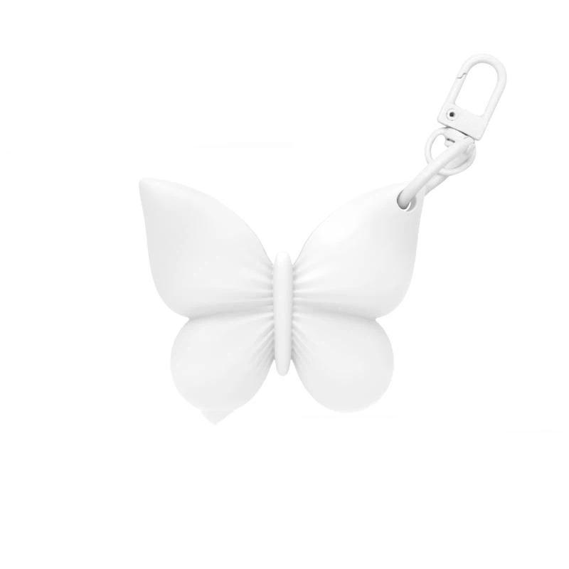 Silicone Butterfly Shaped Lip Balm Holder Keychain Cute Design Multiple Colors Perfect For Handbag Backpack Daily Travel Use