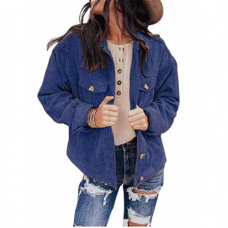 Autumn New Arrivals Women's Clothing Pure Color Down Jacket Top Cardigan Loose Heart Wool Coat