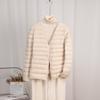 Women's Ultra-Light Convertible Down Jacket - 90% White Duck Down, Round/V-Neck, for Spring, Autumn, Winter
