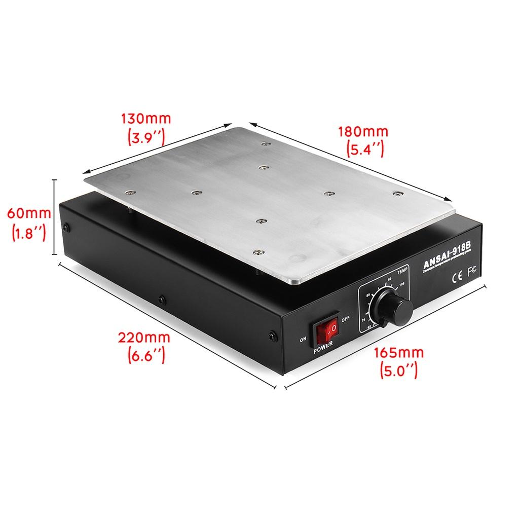 Piastra della piattaforma di riscaldamento per la rimozione del vetro della macchina per la riparazione del telefono in metallo con separatore dello schermo da 450 W per separatori dello schermo LCD