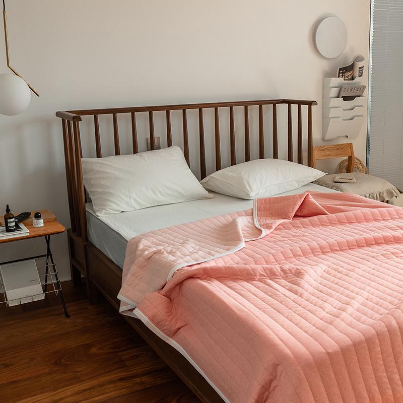 Muji Japanese Striped Pure Cotton Summer Quilt - Cool & Comfortable Blanket