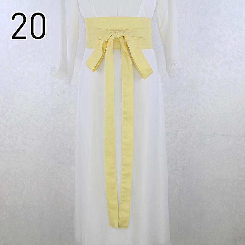 360cm Traditional Chinese Hanfu Waist Belt Cotton Linen Long Silk Sash Antique Elegant Solid Color Dress Decor for Women