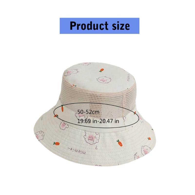 Chapeau Bob Queue de Cheval Élégant Respirant Chapeau de Pêcheur pour Enfants Joli Chapeau de Forme pour Plage Camping