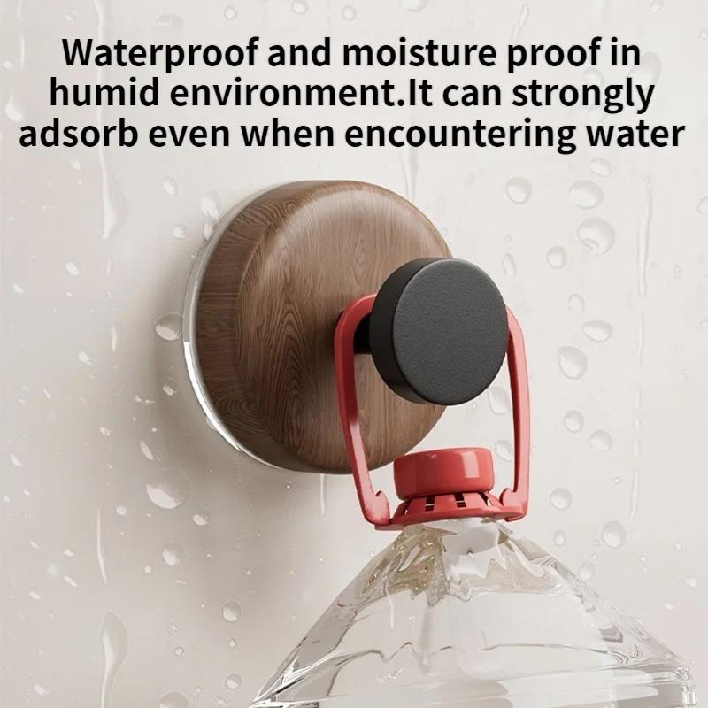 Wood Suction Cup Hooks Walnut Keys Decor Hook Door Back Clothes Towel Hanger Cabinet Drawers Handle Wall-Mounted Storage Rack