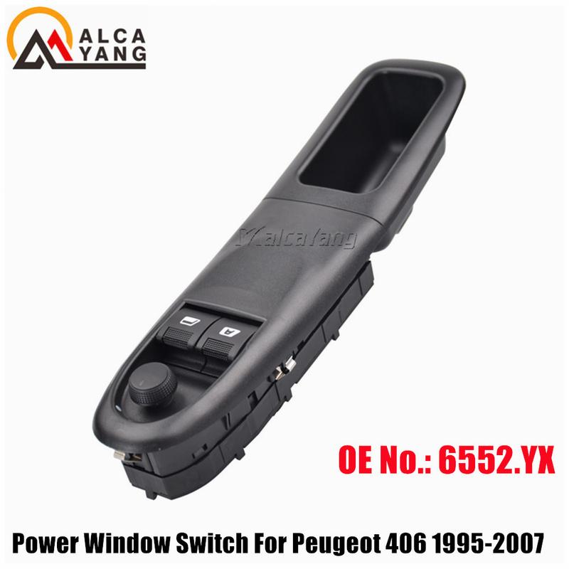 6552.YX For Peugeot 406 Auto LHD Front Left Driver Side Power Window Control Master Switch Button 6552YX Car Accessories