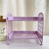 Ins Cute Room Storage Organizer Storage Rack Kawaii 2 Layer Desktop Cosmetic Jewelry Storage Rack Bathroom Rack Storage Shelf