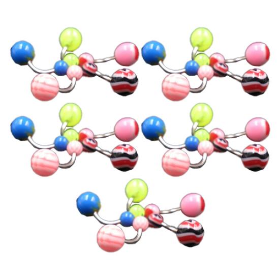 10/30/50 шт. акриловый шарик из нержавеющей стали, штанга, кольца для пупка, пупка 30