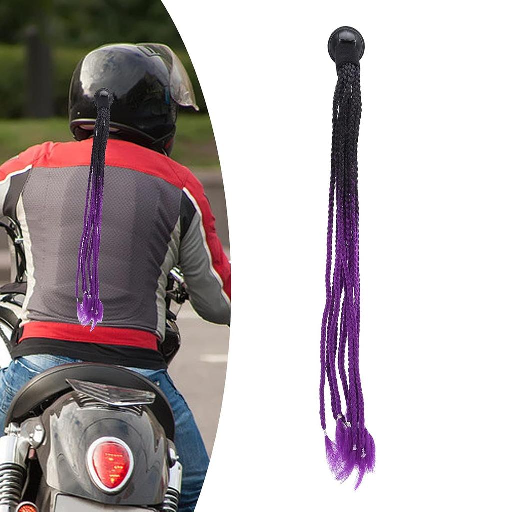 Tranças de Cabelo Punk para Capacete de Moto com Ventosa Decoração de Cabelo para Capacete de Moto(2 #)