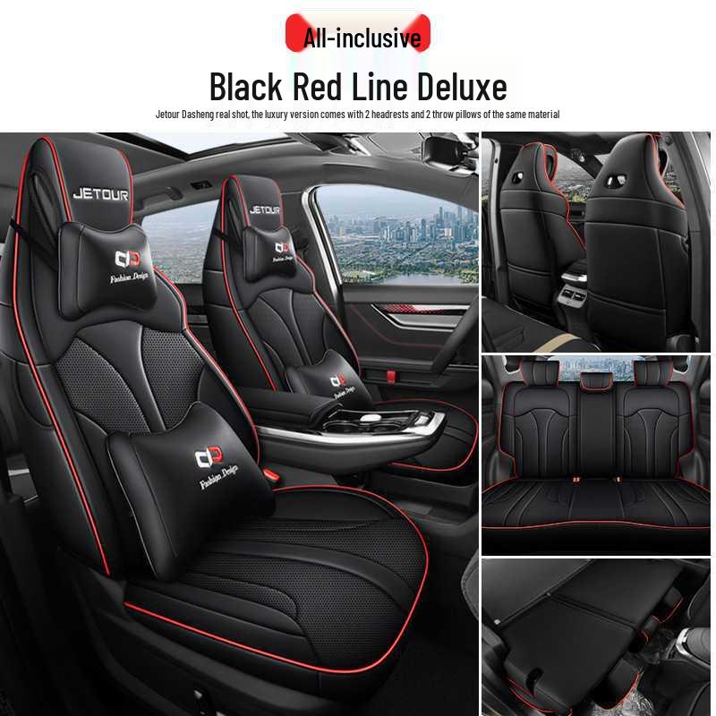 Premium Leather Car Seat Cushion - 24 Models for Five-Seater Fit, Cartoon Design, All-Season Use