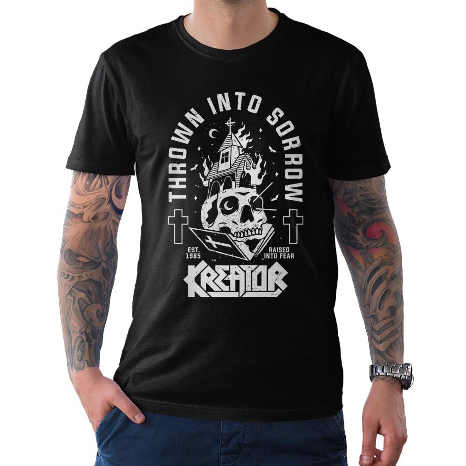 Kreator Thrown Into Sorrow T-Shirt, Men s Women s Sizes Tee 4XL