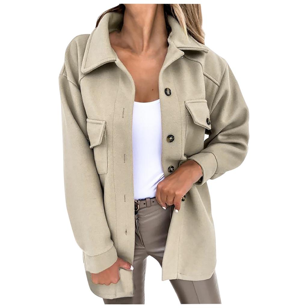 Damenmode, lässig, einfarbig, Strickjacke, formelle Langarmjacke