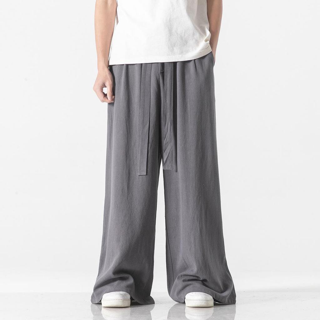 2022 Men's Chinese Style Wide-Leg Cotton Linen Pants