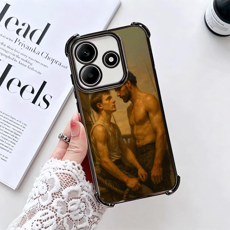 Muscle Man Gay Fitness Soft Phone Case For Xiaomi Redmi Note 14 15 Pro Plus 13 12 11S 11T 5G 10 9S 9 Plating Anti-Fall Fundas