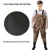 Men's Waterproof Fishing Gear: Rain Pants with Boots, Half-Body Suit, Leather Fork, Full-Body Water Shoes.