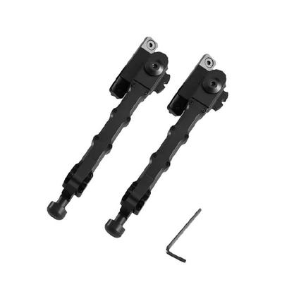 Draagbare Metalen Bipod Trainingsbipod Gesplitst 2-Been Zorgt voor Stabiliteit Buitenverkenning Oefening