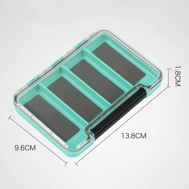 

Magnetic Fly Fishing Box Waterproof Fishing Tackle Box Multifunctional Portable Storage Organizer For Outdoor Fishing1Pc 4 grids зелёный