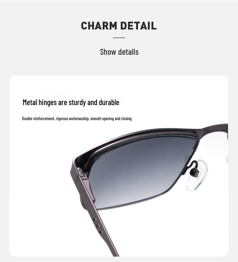 Men's Progressive Multifocal Reading Glasses: Dual-Use for Distance & Near, Anti-UV & Blue Light Protection