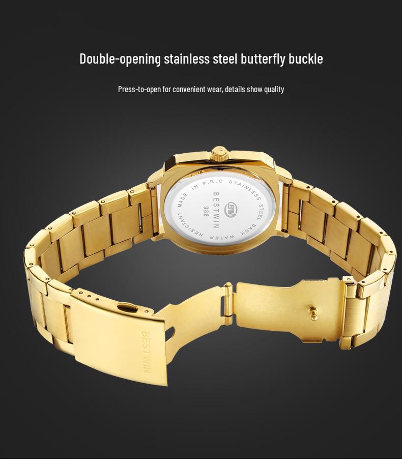 Doctorstone BESTWIN Men's Alloy Golden U-Shaped Fashion Watch