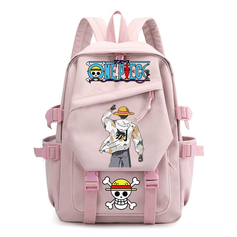 Anime ONE PIECE Schoolbag Children's Backpack Primary School Bag Male and Female Junior High School Students College Students Campus Backpack