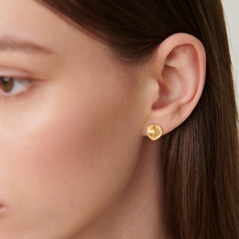 cotoit Heart Shell Earrings S(9mm)