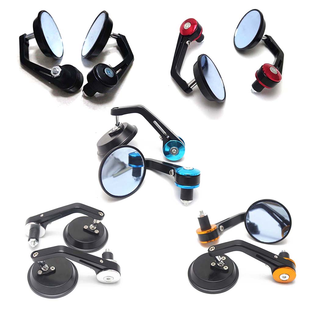 Pack of 2 Motorcycle Rear View Mirrors Durable 360 ° Rotation Adjustable Wide Angle Handy Installation Moped Accessories