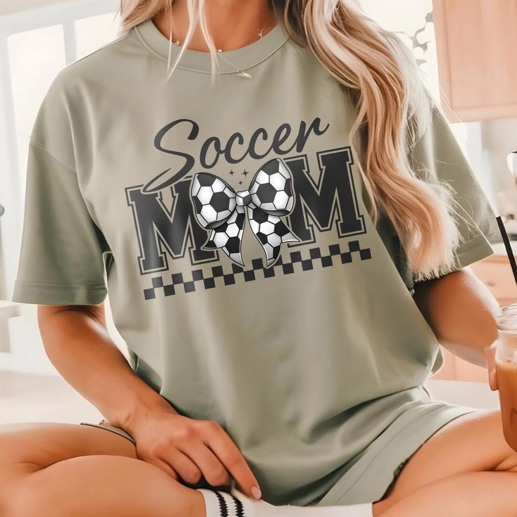 Comfort Colors Soccer Mom Coquette T-shirt, Game Day Tee, Soccer Shirt