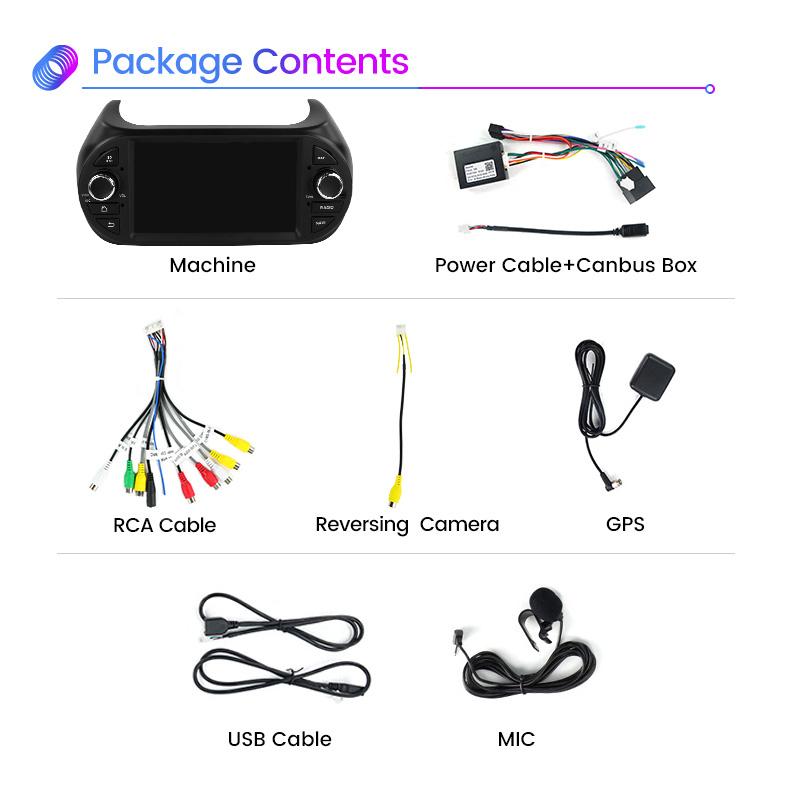 Navifly 7'' 1Din Android For Fiat Fiorino Citroen Nemo Peugeot Bipper 2008-2017 Car Radio Multimedia Video Player Carplay Auto