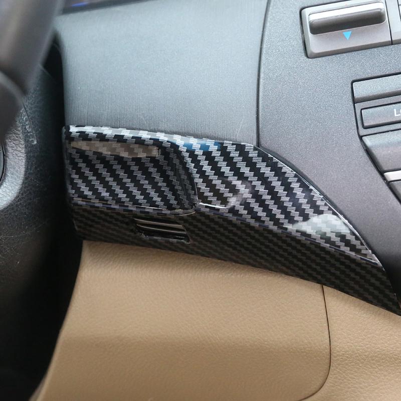 3pcs/Set Carbon Fiber Texture ABS Central Console Dashboard Strip Trim LHD Fit for Honda Accord 8th 2008 2009 2010 2011 2012